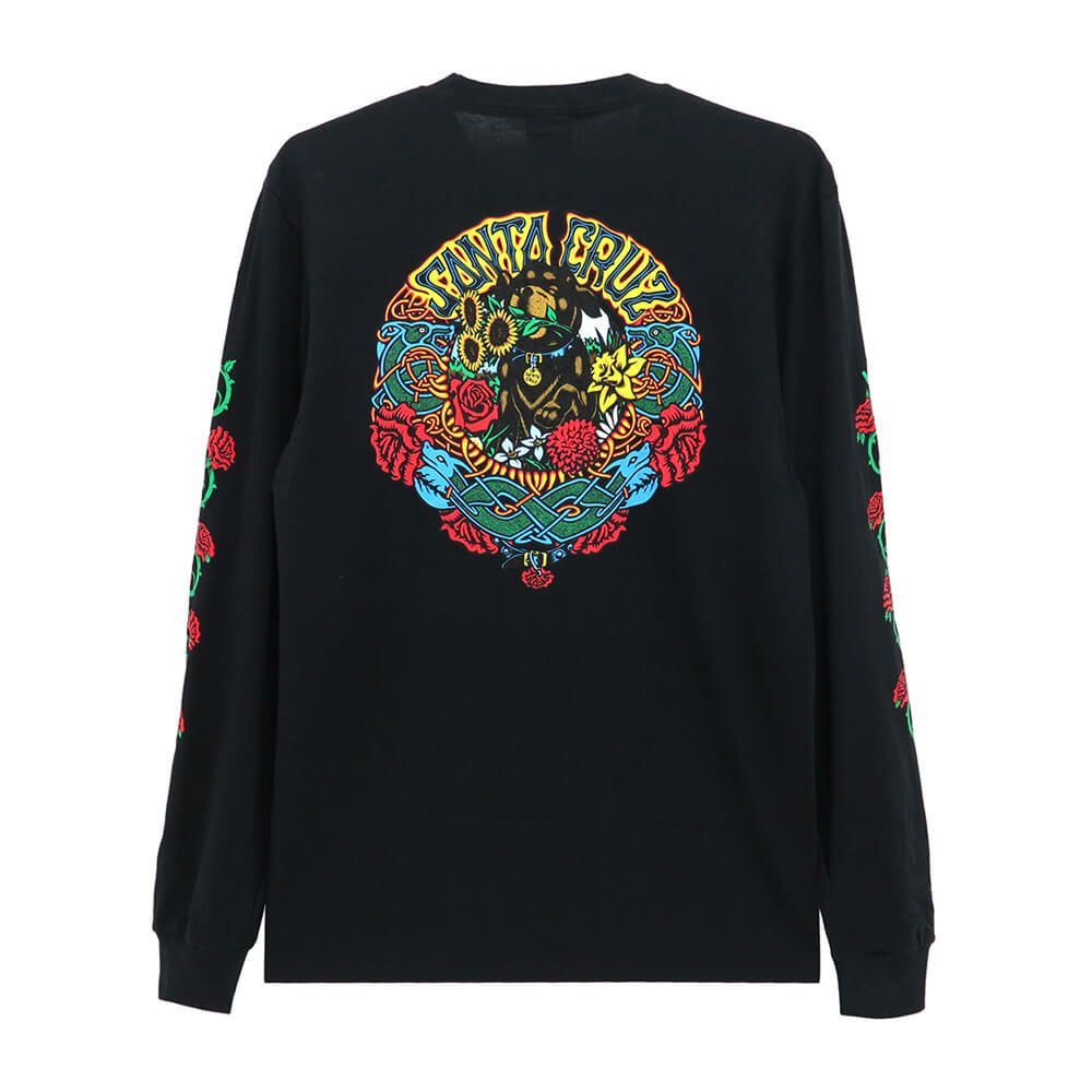 SANTA CRUZ LONG SLEEVE サンタクルーズ ロングスリーブTシャツ DRESSEN MASH UP BLACK スケートボード スケボー 