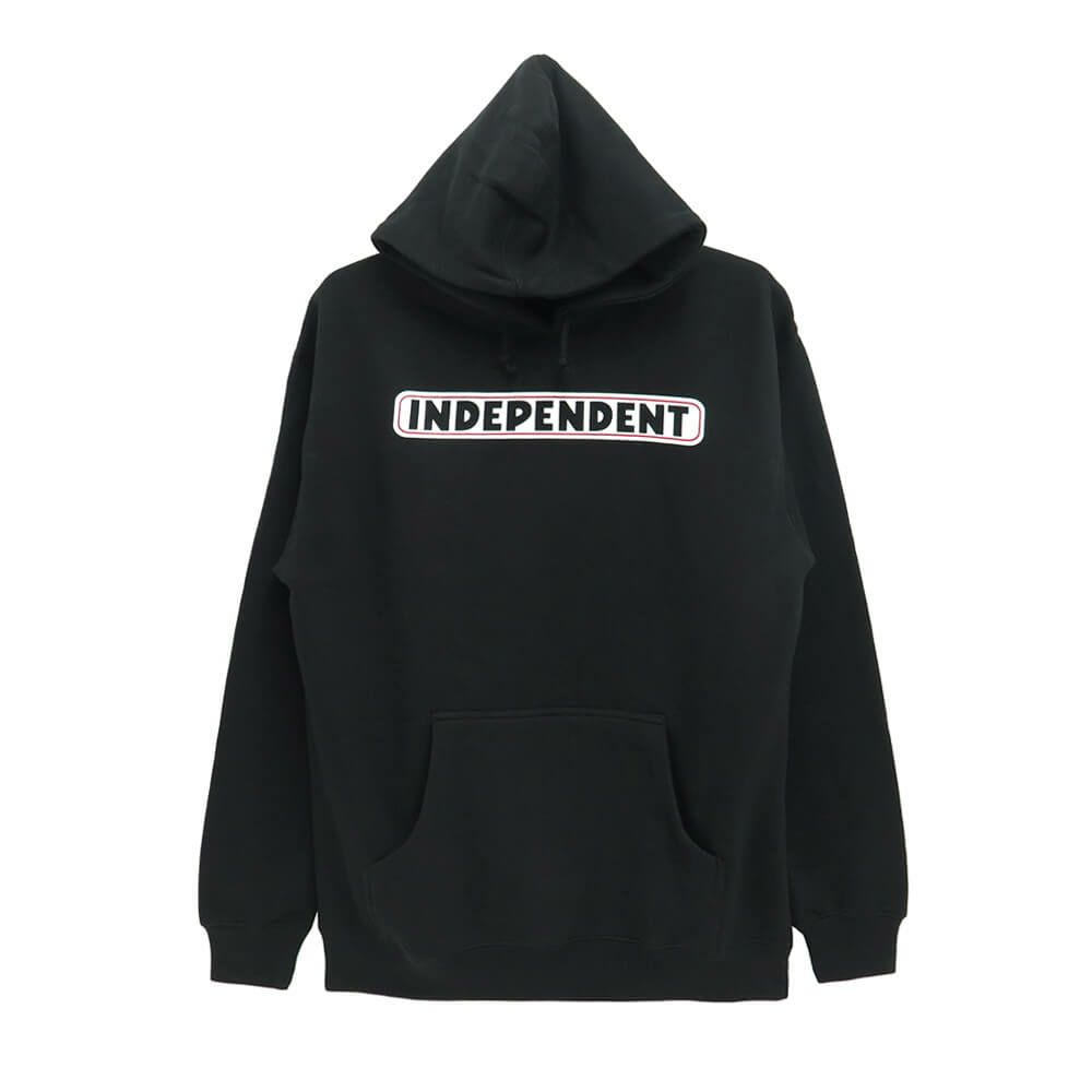  INDEPENDENT HOOD インディペンデント パーカー BAR LOGO BLACK スケートボード スケボー 