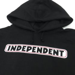  INDEPENDENT HOOD インディペンデント パーカー BAR LOGO BLACK スケートボード スケボー 1