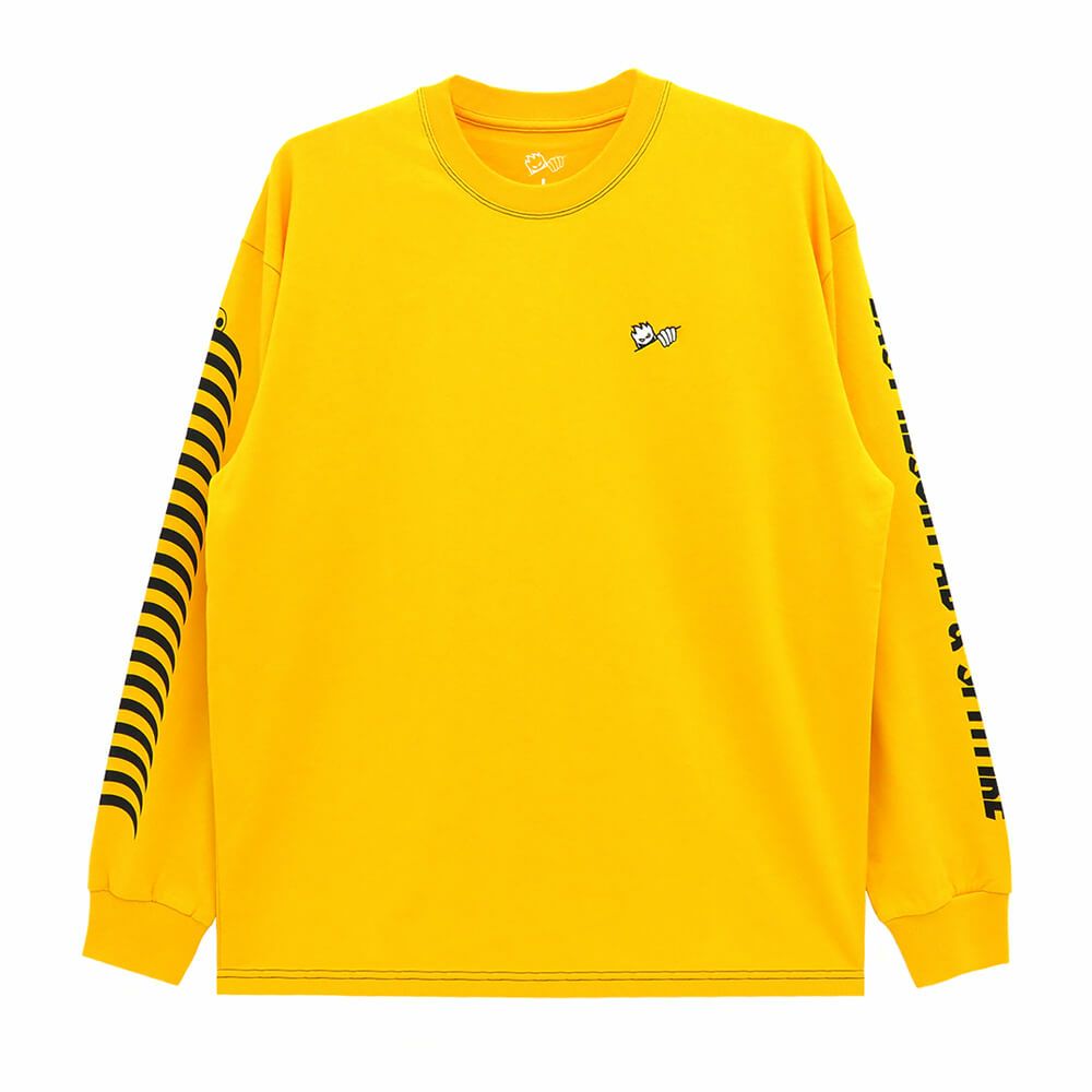 LAST RESORT AB LONG SLEEVE ラストリゾートエービー ロングスリーブTシャツ SPITFIRE LR x SF YELLOW スケートボード スケボー 