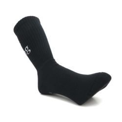 CHAOS FISHING CLUB SOCKS カオスフィッシングクラブ ソックス 靴下 1 PACK LOGO BLACK スケートボード スケボー 