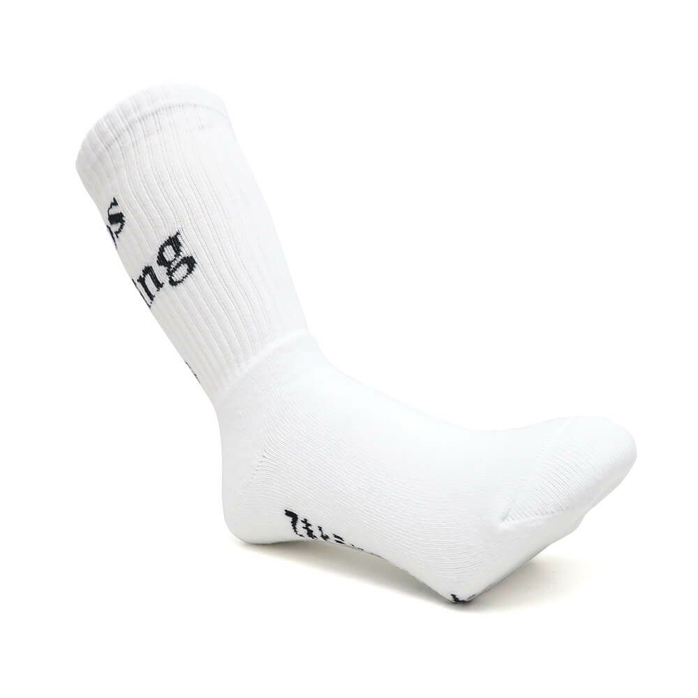 CHAOS FISHING CLUB SOCKS カオスフィッシングクラブ ソックス 靴下 1 PACK LOGO WHITE スケートボード スケボー 