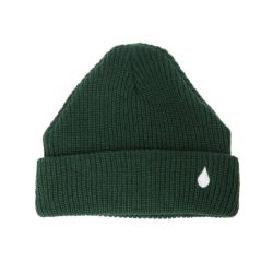 COLOR COMMUNICATIONS KNITCAP カラーコミュニケーションズ ニットキャップ DRIP EMB CUFF DARK GREEN スケートボード スケボー 