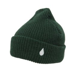 COLOR COMMUNICATIONS KNITCAP カラーコミュニケーションズ ニットキャップ DRIP EMB CUFF DARK GREEN スケートボード スケボー 1