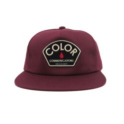 COLOR COMMUNICATIONS CAP カラーコミュニケーションズ キャップ DESIGN DEPT. PATCH UNSTRUCTURED SNAPBACK WINE スケートボード スケボー 1