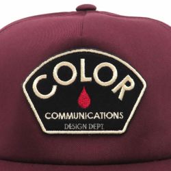 COLOR COMMUNICATIONS CAP カラーコミュニケーションズ キャップ DESIGN DEPT. PATCH UNSTRUCTURED SNAPBACK WINE スケートボード スケボー 4