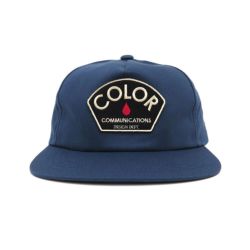 COLOR COMMUNICATIONS CAP カラーコミュニケーションズ キャップ DESIGN DEPT. PATCH UNSTRUCTURED SNAPBACK NAVY スケートボード スケボー 1