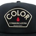 COLOR COMMUNICATIONS CAP カラーコミュニケーションズ キャップ DESIGN DEPT. PATCH UNSTRUCTURED SNAPBACK BLACK スケートボード スケボー 4