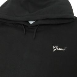 GRAND COLLECTION HOOD グランドコレクション パーカー SCRIPT BLACK 刺繍ロゴ スケートボード スケボー 1