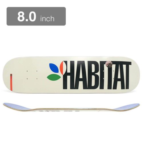 HABITAT DECK ハビタット デッキ TEAM APEX BOLD WHITE 8.0 スケートボード スケボー
