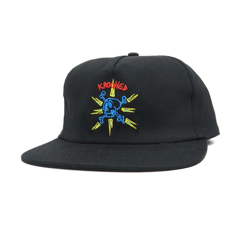 KROOKED CAP クルキッド キャップ STYLE KR SNAPBACK BLACK スケートボード スケボー 