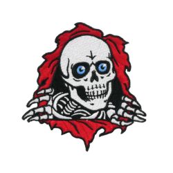 POWELL PERALTA PATCH パウエルペラルタ ワッペン RIPPER 4.5INCH WHITE/RED/BLACK スケートボード スケボー