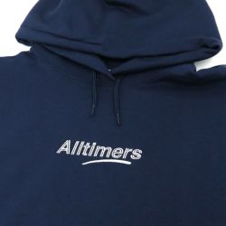 ALLTIMERS HOOD オールタイマーズ パーカー MEDIUM ESTATE EMBROIDERED NAVY 刺繍ロゴ スケートボード スケボー 1