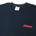 ALLTIMERS T-SHIRT オールタイマーズ Tシャツ TINY BROADWAY EMBROIDERED NAVY 刺繍ロゴ スケートボード スケボー 1
