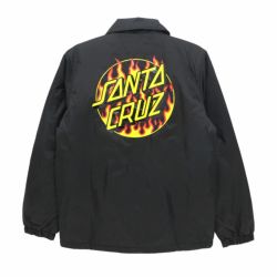 SANTA CRUZ JACKET サンタクルーズ ジャケット THRASHER FLAME DOT COACH BLACK スケートボード スケボー スケートボード スケボー 