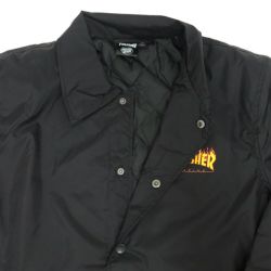 SANTA CRUZ JACKET サンタクルーズ ジャケット THRASHER FLAME DOT COACH BLACK スケートボード スケボー スケートボード スケボー 3