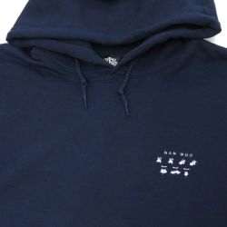 MAN WHO HOOD マンフー パーカー MAN WHO NAVY 刺繍ロゴ スケートボード スケボー 1