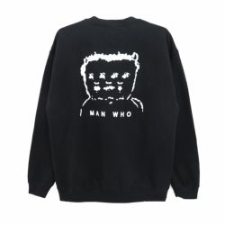 MAN WHO CREW SWEAT マンフー トレーナー MAN WHO BLACK スケートボード スケボー 