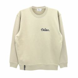 COLOR COMMUNICATIONS CREW SWEAT カラーコミュニケーションズ トレーナー HANDWRITE CHAIN LETTER SAND BEIGE スケートボード スケボー 