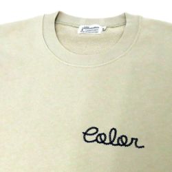 COLOR COMMUNICATIONS CREW SWEAT カラーコミュニケーションズ トレーナー HANDWRITE CHAIN LETTER SAND BEIGE スケートボード スケボー 2