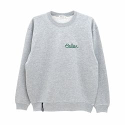 COLOR COMMUNICATIONS CREW SWEAT カラーコミュニケーションズ トレーナー HANDWRITE CHAIN LETTER GREY スケートボード スケボー 