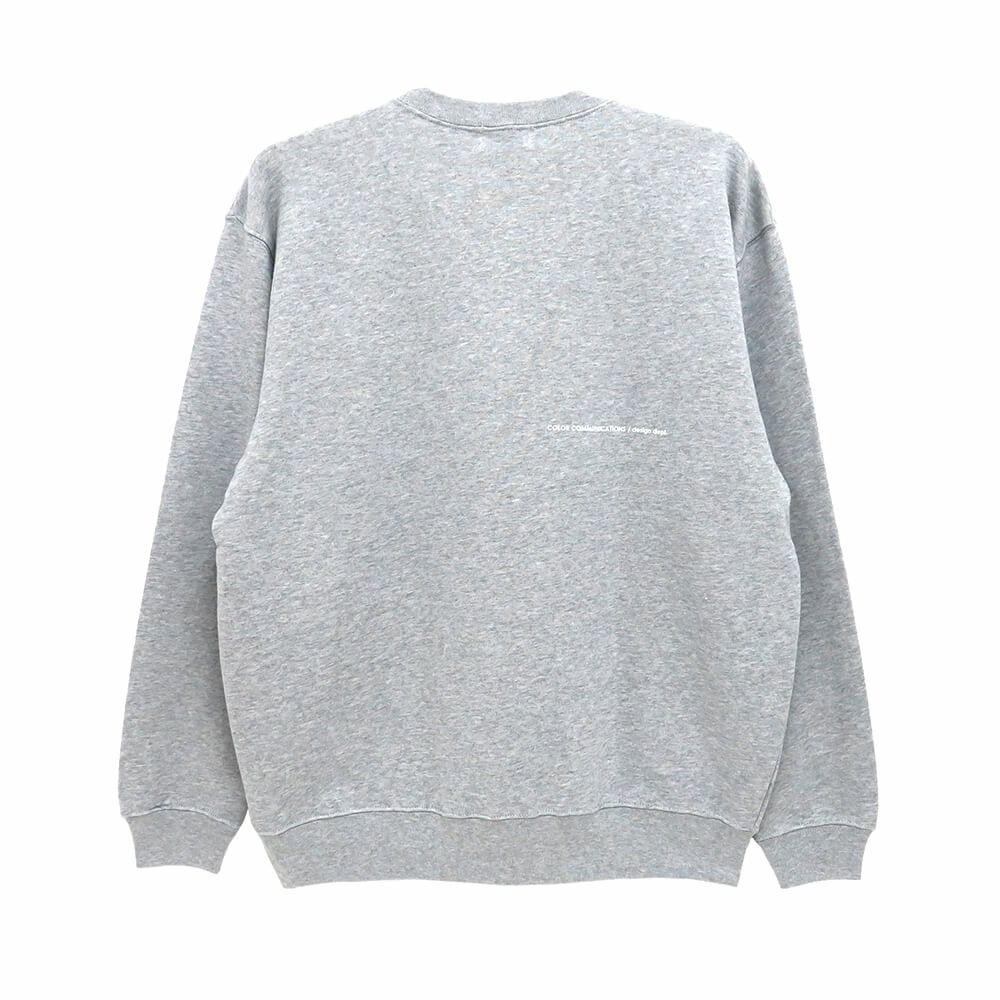 COLOR COMMUNICATIONS CREW SWEAT カラーコミュニケーションズ トレーナー HANDWRITE CHAIN LETTER GREY スケートボード スケボー 1