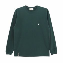 COLOR COMMUNICATIONS LONG SLEEVE カラーコミュニケーションズ ロングスリーブTシャツ DRIP EMB LINE by HIROKI MURAOKA DARK GREEN 刺繍ロゴ スケートボード スケボー 1