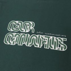 COLOR COMMUNICATIONS LONG SLEEVE カラーコミュニケーションズ ロングスリーブTシャツ DRIP EMB LINE by HIROKI MURAOKA DARK GREEN 刺繍ロゴ スケートボード スケボー 3