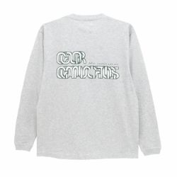 COLOR COMMUNICATIONS LONG SLEEVE カラーコミュニケーションズ ロングスリーブTシャツ DRIP EMB LINE by HIROKI MURAOKA ASH 刺繍ロゴ スケートボード スケボー 