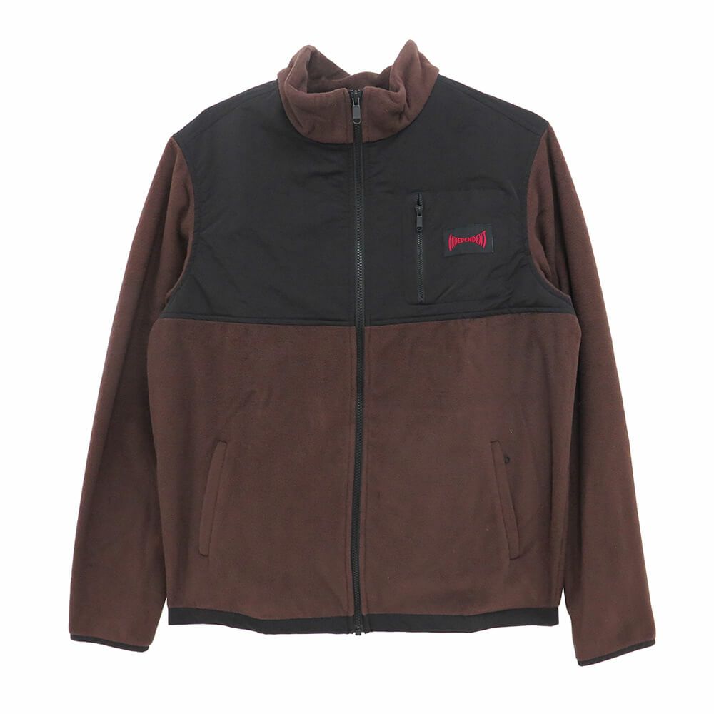  INDEPENDENT JACKET インディペンデント ジャケット SPAN PANELLED ZIP POLAR JKT DARK CHOCO スケートボード スケボー 