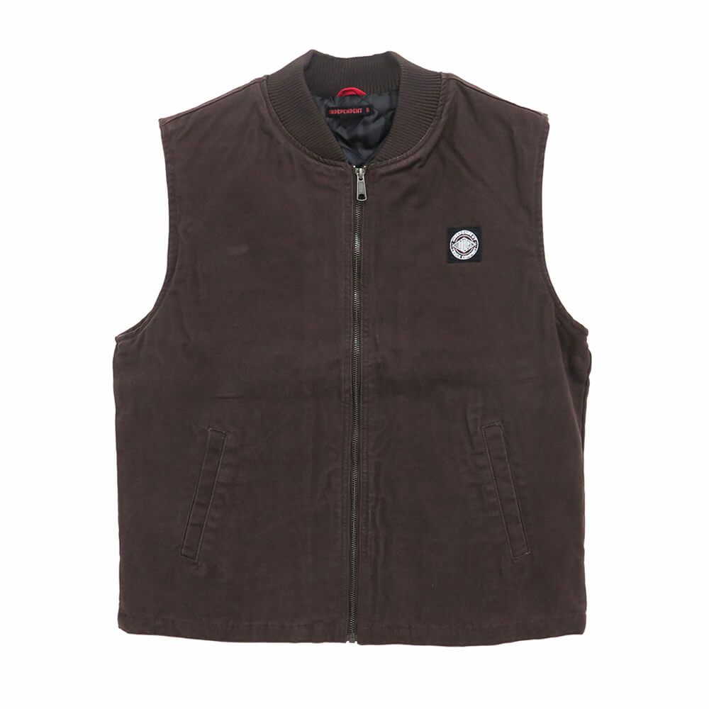  INDEPENDENT JACKET インディペンデント ジャケット BTG LAKEVIEW VEST DARK CHOCO スケートボード スケボー 