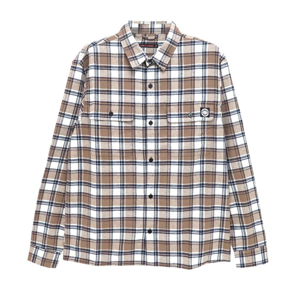  INDEPENDENT LONG SLEEVE インディペンデント 長袖シャツ BTG CROSS L/S FLANNEL GINGER スケートボード スケボー 