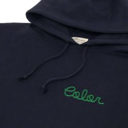 COLOR COMMUNICATIONS HOOD カラーコミュニケーションズ パーカー HANDWRITE CHAIN LETTER NAVY スケートボード スケボー 2