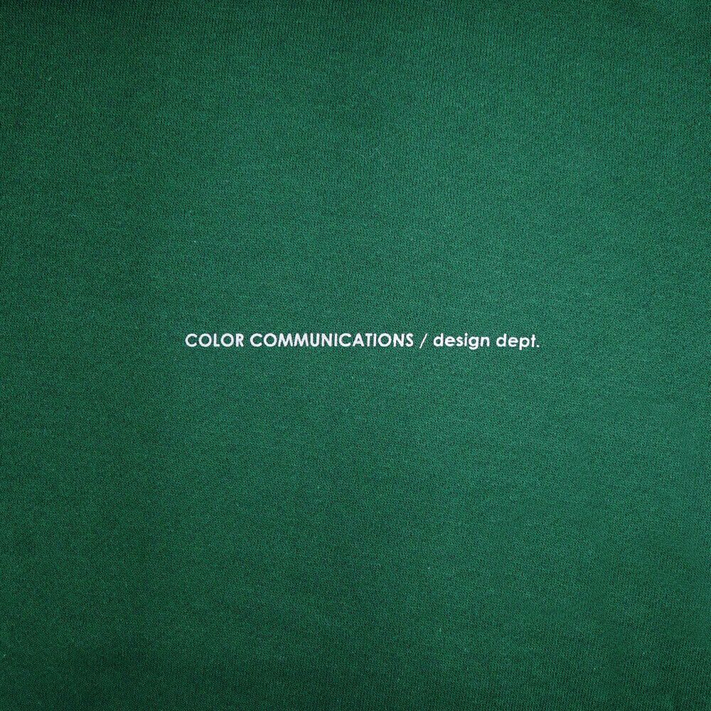 COLOR COMMUNICATIONS HOOD カラーコミュニケーションズ パーカー DRIP EMB LETTER SPOT IVY GREEN 刺繍ロゴ スケートボード スケボー 3