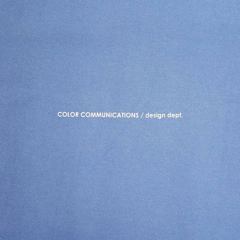 COLOR COMMUNICATIONS HOOD カラーコミュニケーションズ パーカー DRIP EMB LETTER SPOT ACID BLUE 刺繍ロゴ スケートボード スケボー 3