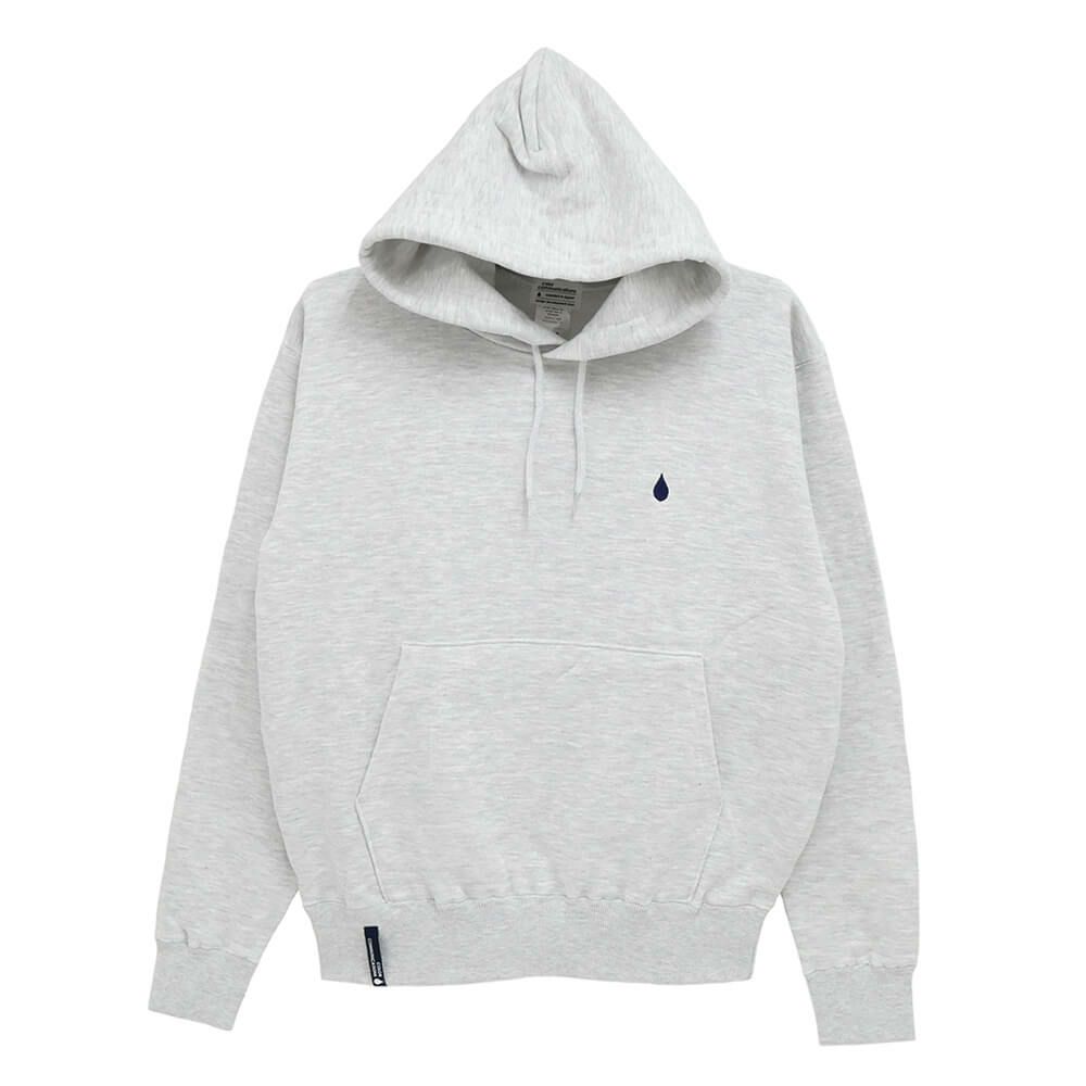 COLOR COMMUNICATIONS HOOD カラーコミュニケーションズ パーカー DRIP EMB LETTER SPOT ASH 刺繍ロゴ スケートボード スケボー 