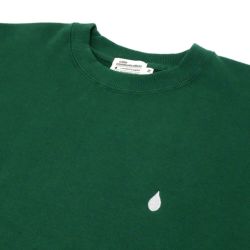 COLOR COMMUNICATIONS CREW SWEAT カラーコミュニケーションズ トレーナー DRIP EMB LETTER SPOT IVY GREEN 刺繍ロゴ スケートボード スケボー 2