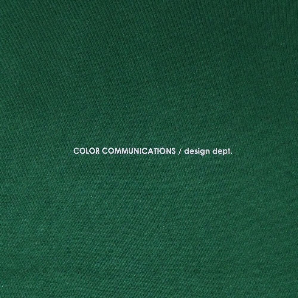 COLOR COMMUNICATIONS CREW SWEAT カラーコミュニケーションズ トレーナー DRIP EMB LETTER SPOT IVY GREEN 刺繍ロゴ スケートボード スケボー 3