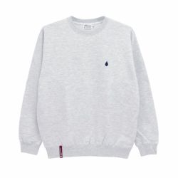 COLOR COMMUNICATIONS CREW SWEAT カラーコミュニケーションズ トレーナー DRIP EMB LETTER SPOT ASH 刺繍ロゴ スケートボード スケボー 