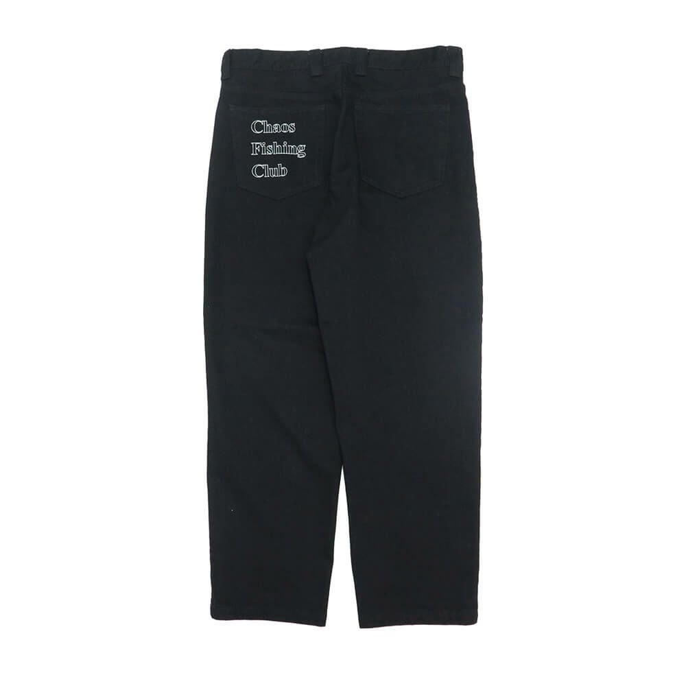 CHAOS FISHING CLUB JEANS カオスフィッシングクラブ パンツ ジーンズ RUN & GUN DENIM BLACK スケートボード スケボー 7