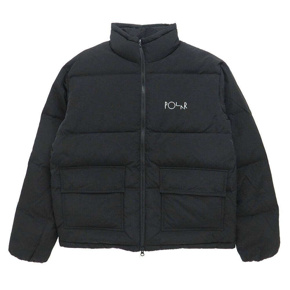 POLAR JACKET ポーラー ジャケット POCKET PUFFER BLACK スケートボード スケボー 