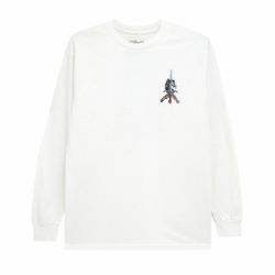 POWELL PERALTA LONG SLEEVE パウエルペラルタ ロングスリーブTシャツ SKULL & SWORD WHITE スケートボード スケボー 1