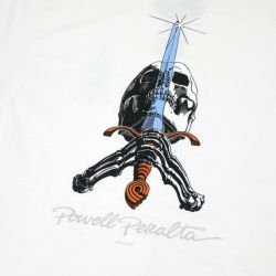 POWELL PERALTA LONG SLEEVE パウエルペラルタ ロングスリーブTシャツ SKULL & SWORD WHITE スケートボード スケボー 3