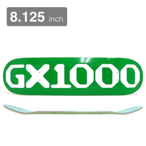GX1000 DECK ジーエックス1000 デッキ TEAM OG LOGO GREEN 8.125 スケートボード スケボー