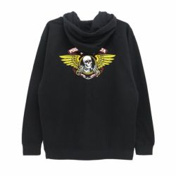 POWELL PERALTA HOOD パウエルペラルタ パーカー WINGED RIPPER BLACK スケートボード スケボー 