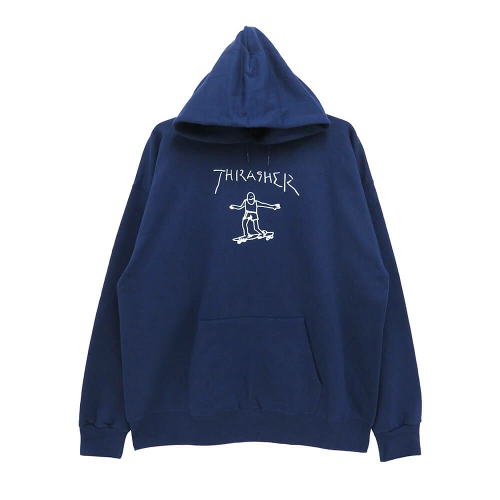  THRASHER HOOD スラッシャー パーカー GONZ NAVY（US企画） スケートボード スケボー 