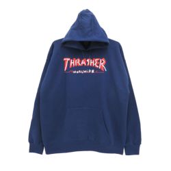 THRASHER HOOD スラッシャー パーカー TRADEMARK NAVY（US企画） スケートボード スケボー 