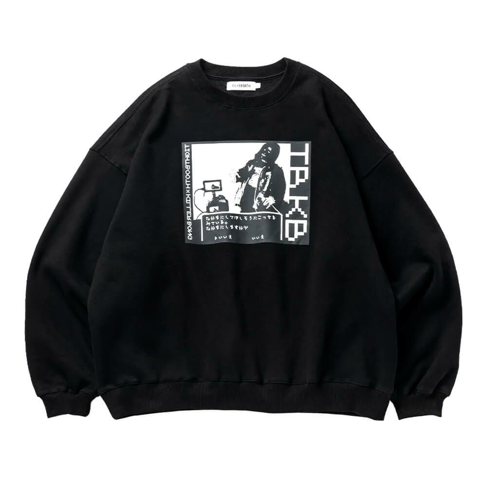 TIGHTBOOTH（TBPR）CREW SWEAT タイトブース トレーナー KILLER BONG / RPG BLACK スケートボード スケボー 