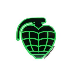 THUNDER STICKER サンダー ステッカー GRENADE DIECUT SMALL BLACK/GREEN スケートボード スケボー