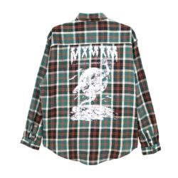 MAGICAL MOSH MISFITS LONG SLEEVE マジカルモッシュミスフィッツ 長袖シャツ MxMxM ZOMBIE NEL SHIRT BROWN スケートボード スケボー 4